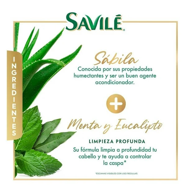 Shampoo Savilé control caspa menta y eucalipto 1000 ml
