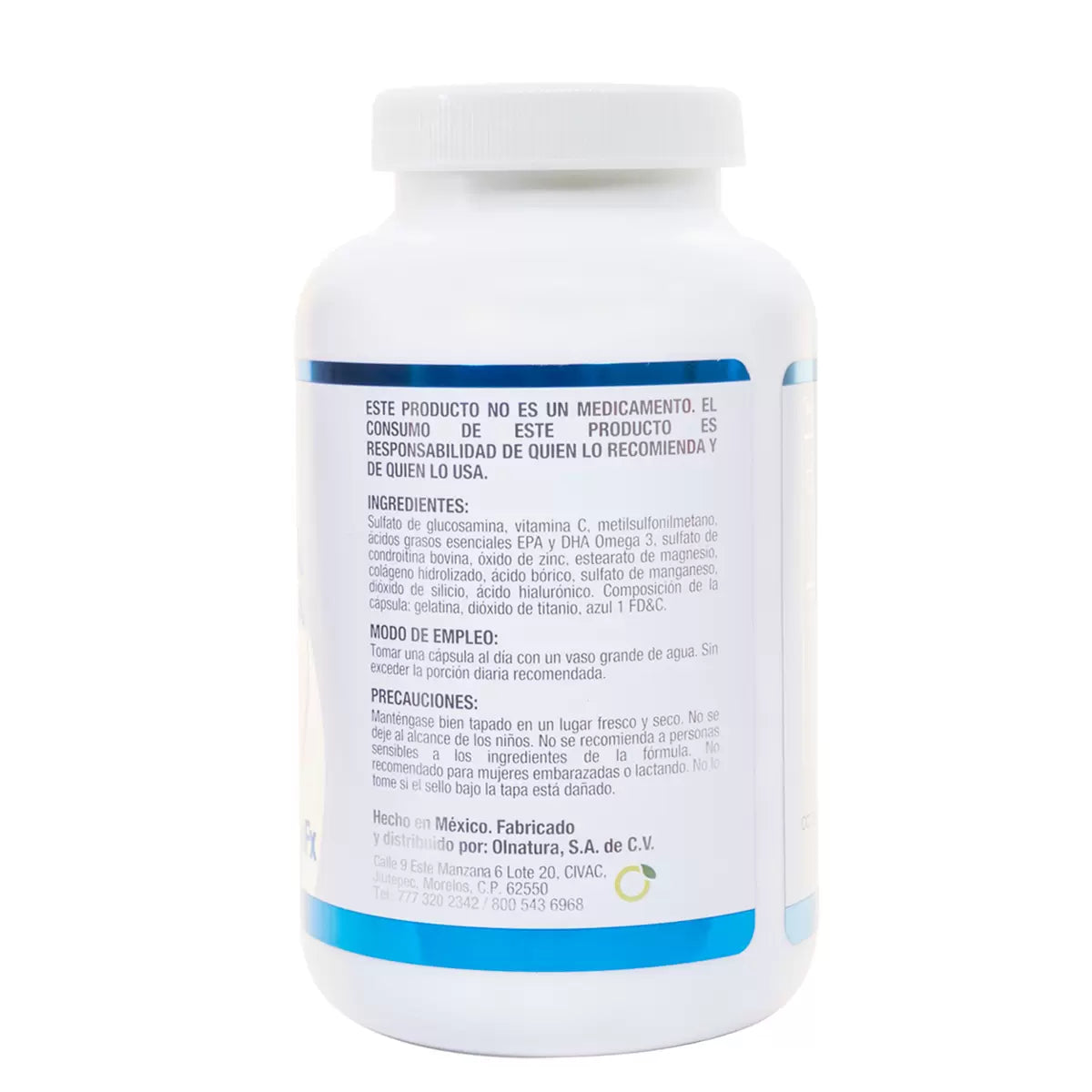 Just Glucosamine, Condroitina, Ácido Hialurónico, Colágeno, Zinc y Boro - 120 Capsules