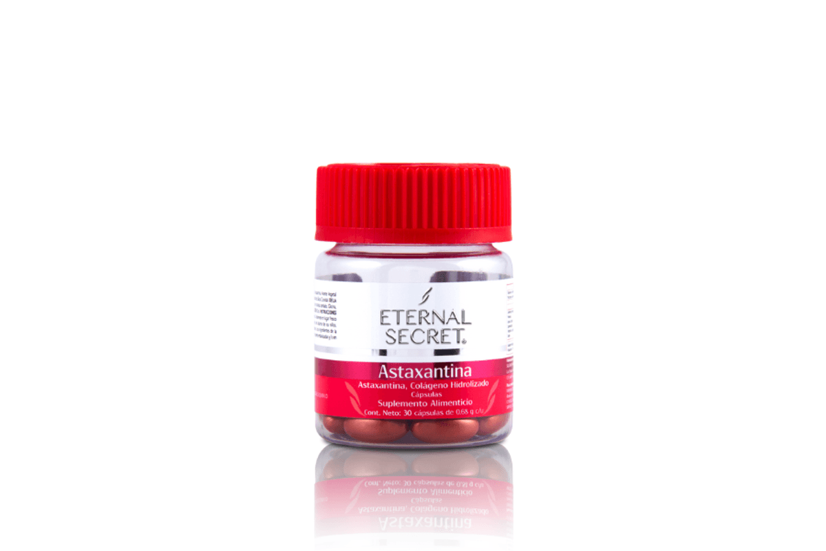 Eternal Secret Astaxantina Colágeno Hidrolizado, 30 cap