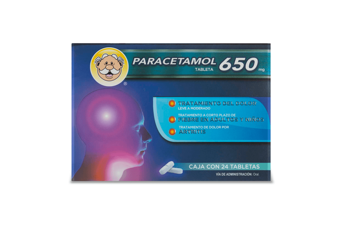 Paracetamol 650mg, 24 tablets