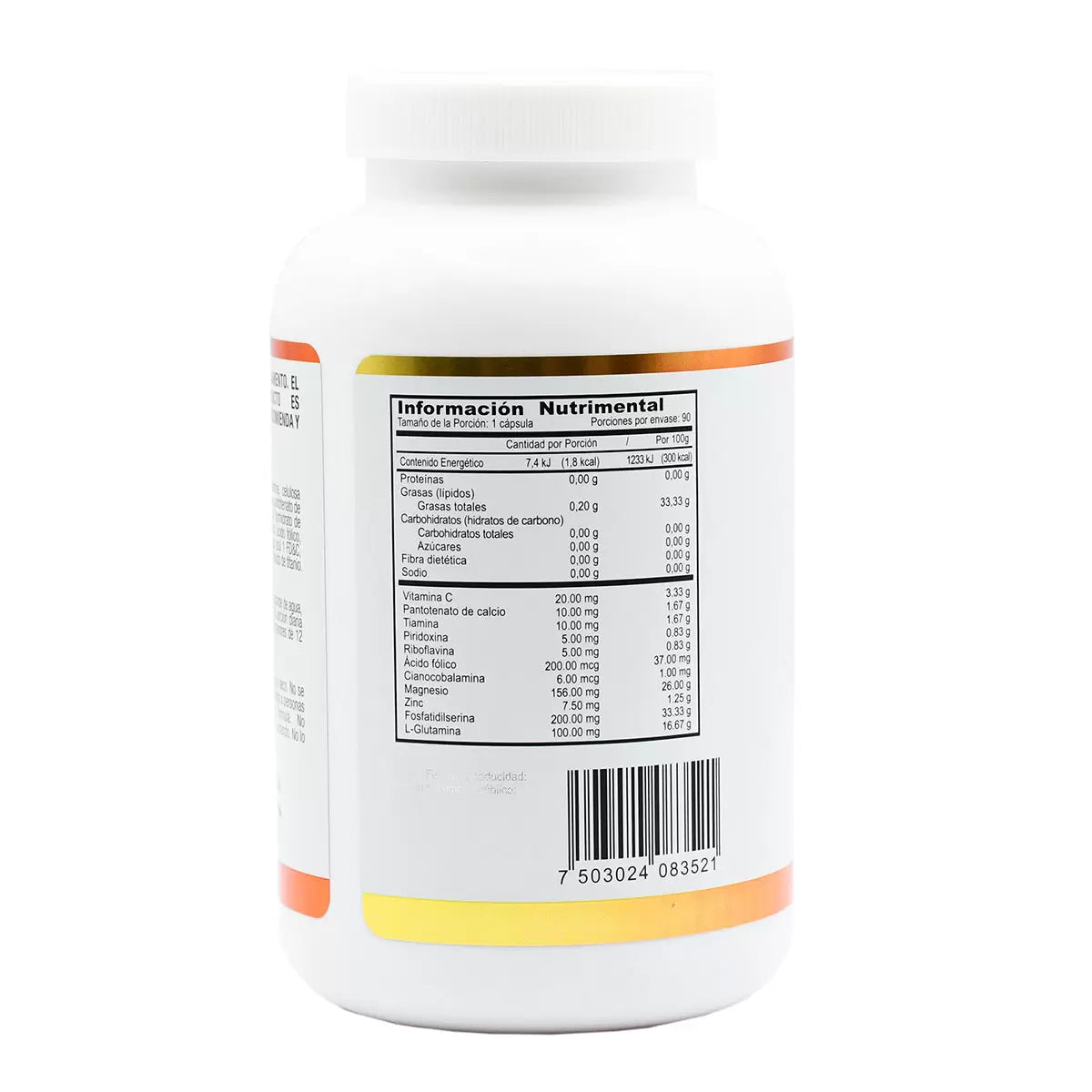 Just OlFocus Glutamina Fosfatidilserina 7 Vitaminas Zinc + Magnesio - 90 Capsules