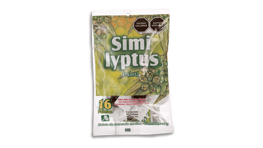 PALETAS SIMILYPTUS MENTOL / MIEL / EUCALIPTO CON PROPOLEO 16 PIEZAS