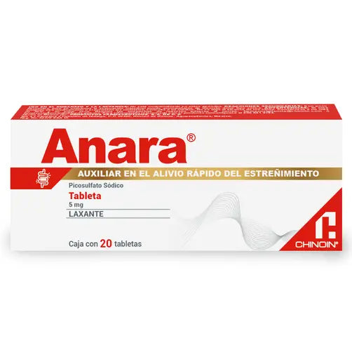 Anara Laxative 5 mg Oral, 20 tablets