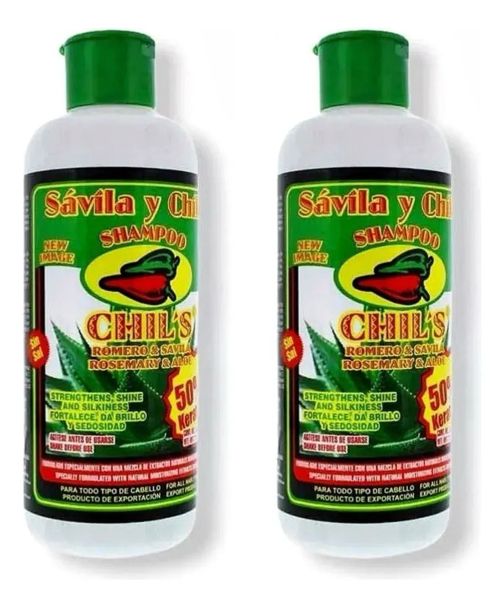 Shampoo Chil's con Sábila, Romero & Chile, 650 ml.(2 pack)