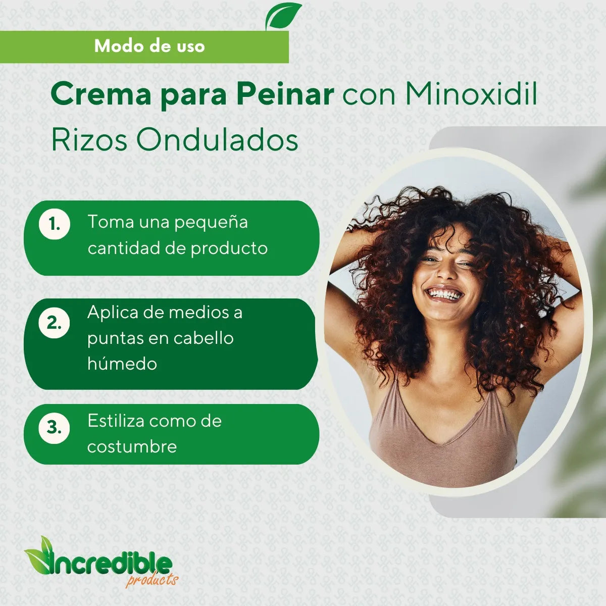 Crema Para Peinar Con Minoxidil Keratina Y Colageno Rizos