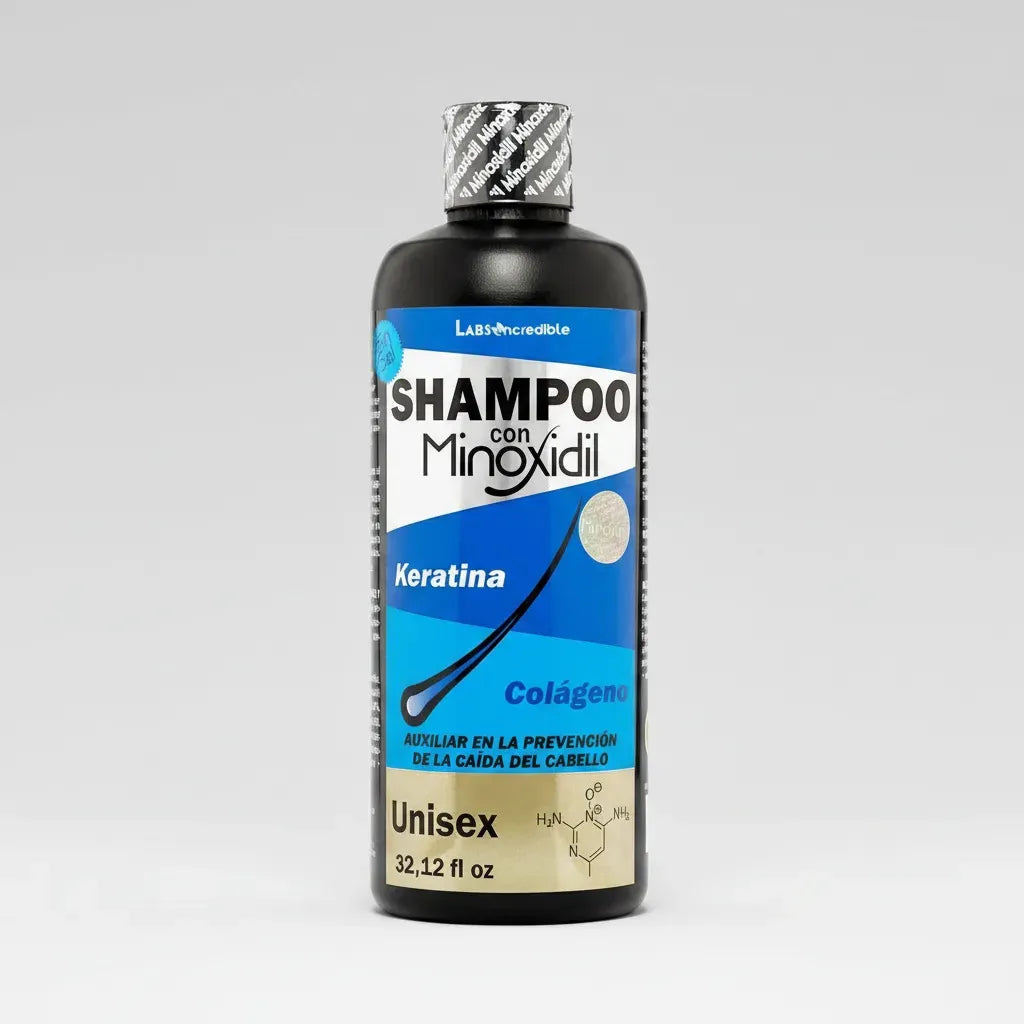 Shampoo Sin Sal Minoxidil Keratina Colageno Shampo - 950ml -Incredible