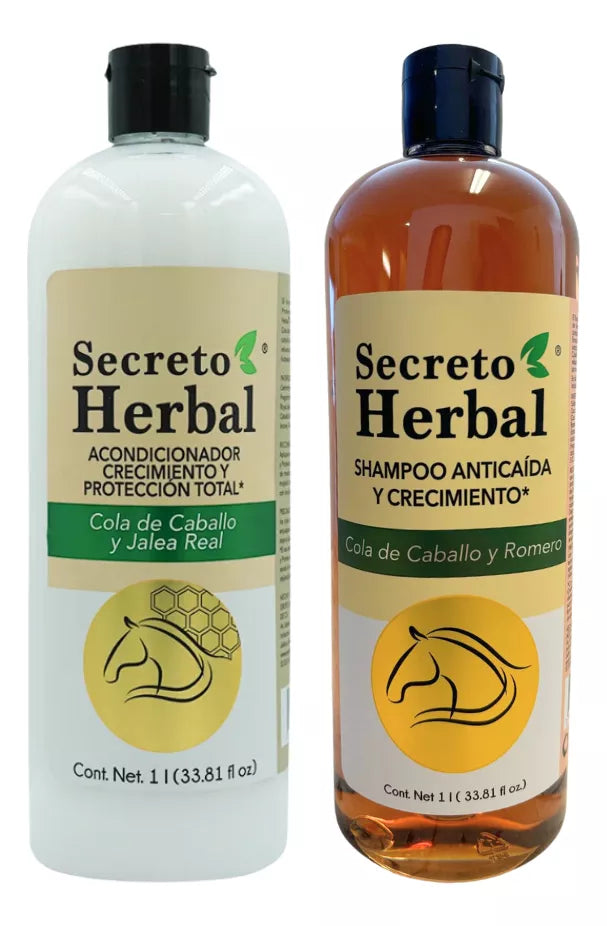 Shampoo & Conditioner Secreto Herbal Anticaída Con Cola De Caballo 1L