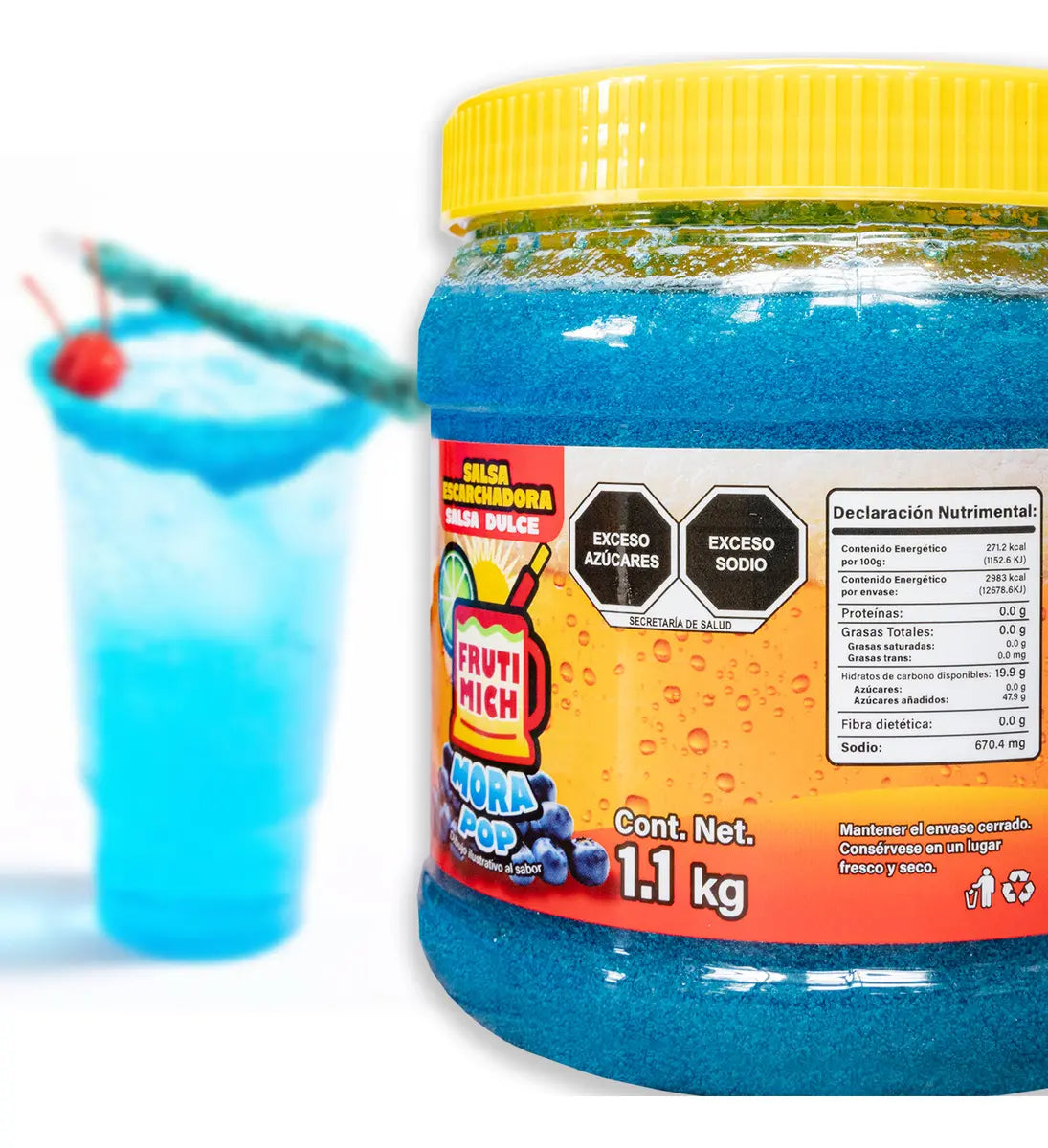 Mora Pop Blackberry Michelada Rim Sauce | Salsa para Escarchar, 1.1 kg