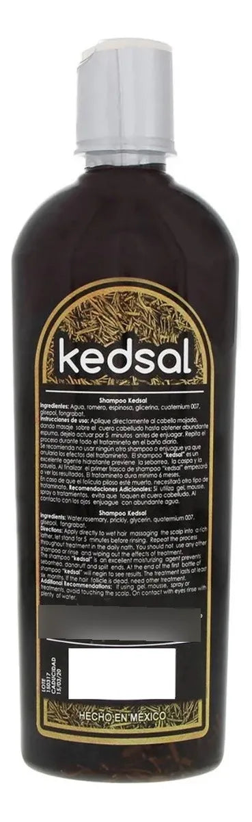 Shampoo Kedsal Anti Caída Artesanal, 400ml. (1 pack)