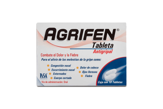 AGRIFEN PARACETAMOL 500 MG / CAFEIN 25 MG, 10 TABLETA