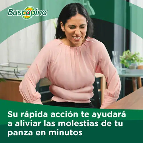 Buscapina, an aid in stomach pain relief, 24 tablets.