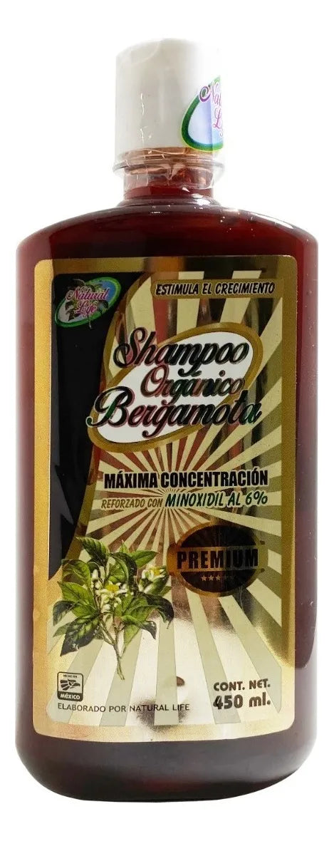 Shampoo Premium Max Bergamota Con Minoxidil 6%, 240ml
