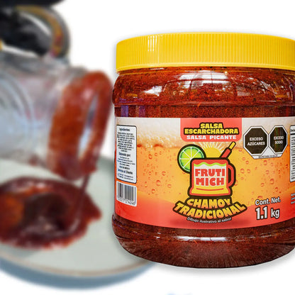 Frutimich Chamoy Tradicional Michelada Rim Paste | Escarchador de Tradicional, 1.1 kg