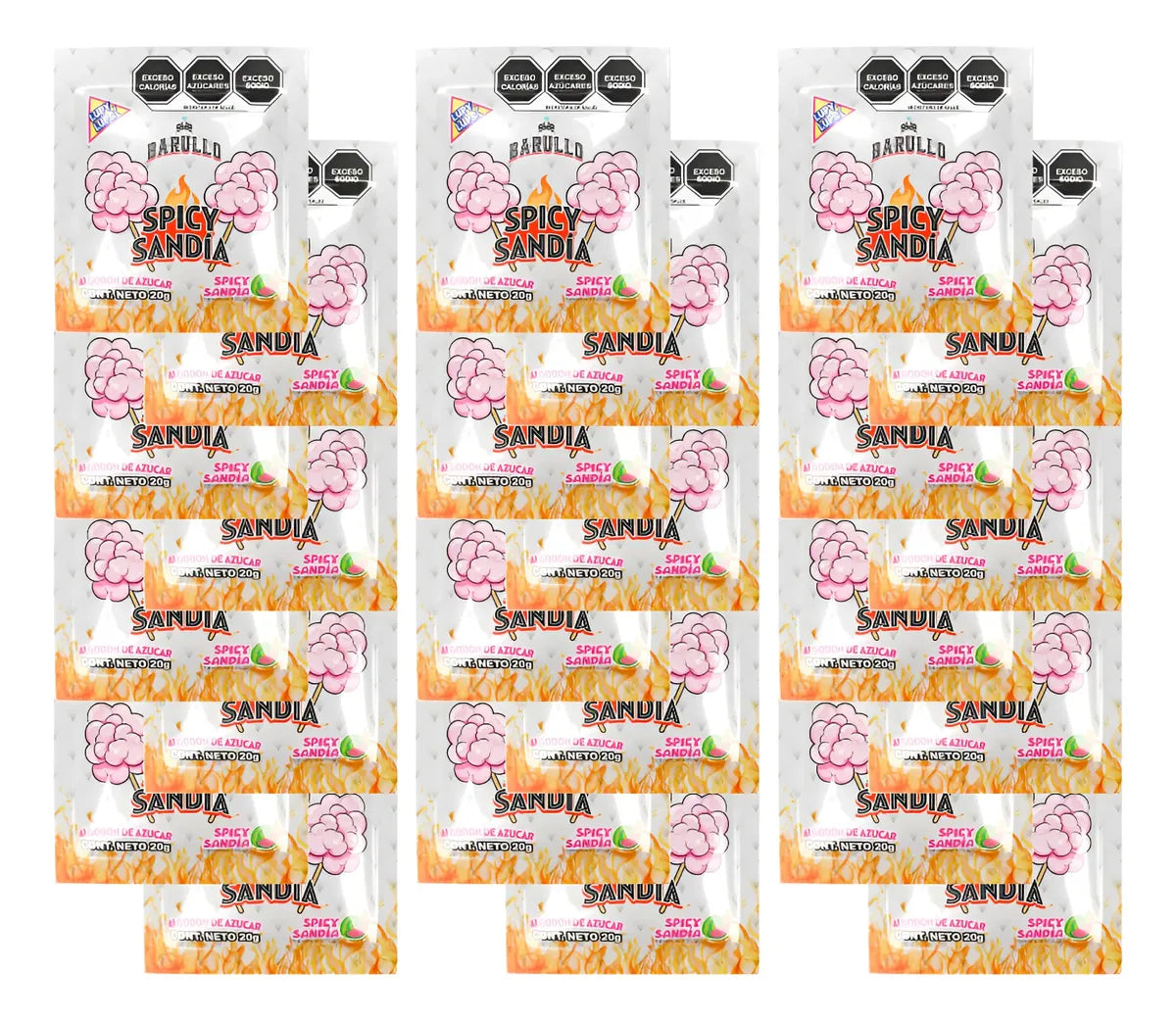 Algodón De Azúcar Barullo Spicy Sandía - 24 Pack
