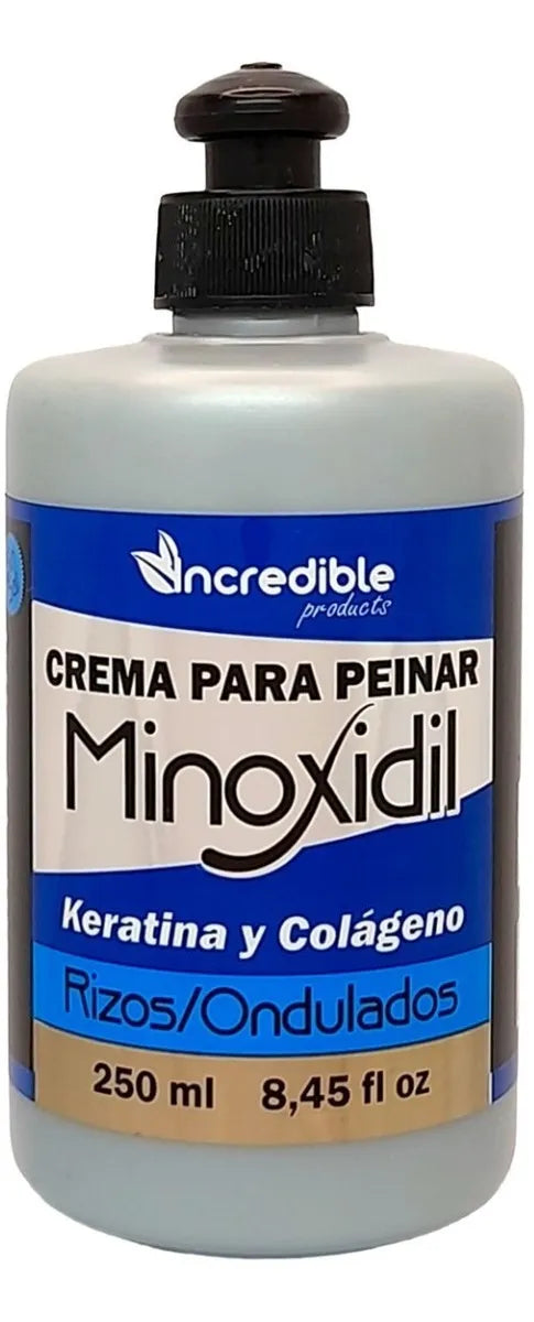 Crema Para Peinar Con Minoxidil Keratina Y Colageno Rizos