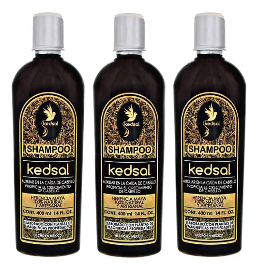 Shampoo Kedsal Anti Caída Artesanal, 400ml. (3 pack)