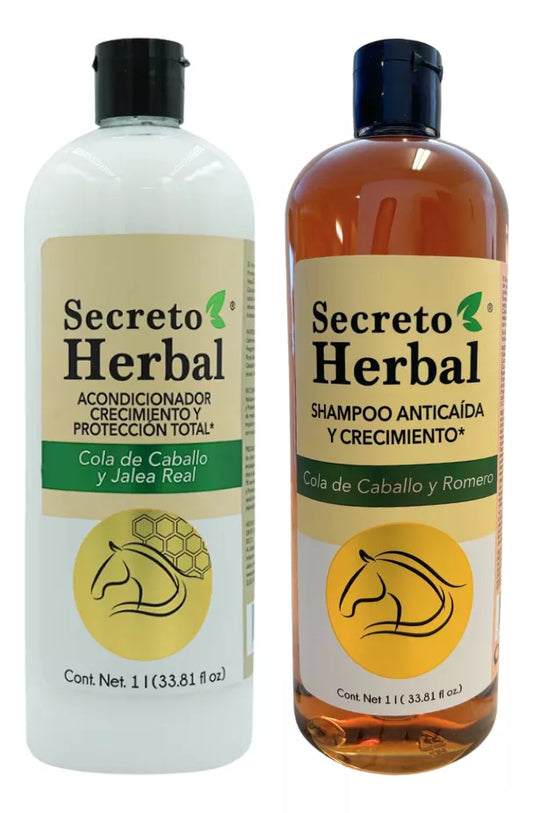 Shampoo & Conditioner Secreto Herbal Anticaída Con Cola De Caballo 1L