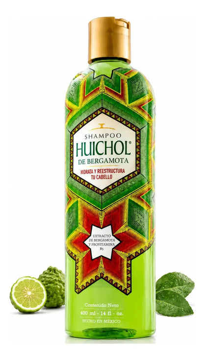 Huichol Bergamot Shampoo | Shampoo de Bergamota, 400 mL (2 Pack)