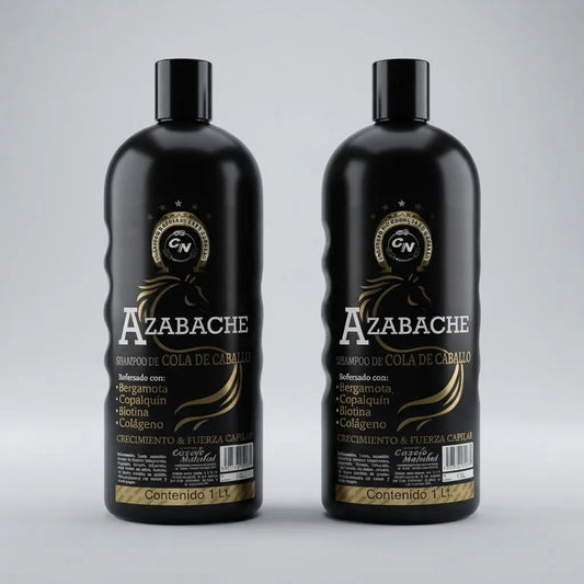 Azabache Horsetail Shampoo | Shampoo de Cola de Caballo, 1 L (2 Pack)