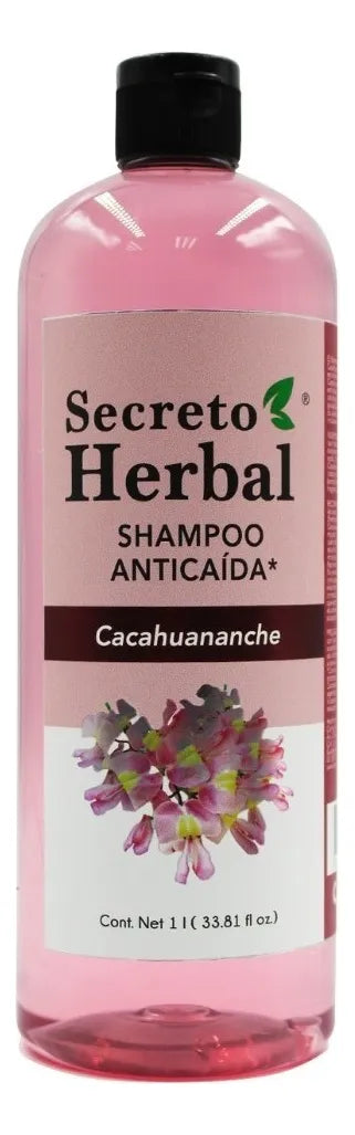 Shampoo Anticaída Y Regenera Cacahuanache Secreto Herbal 1L