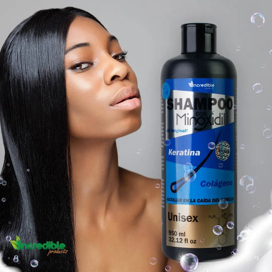 Shampoo Sin Sal Minoxidil Keratina Colageno Shampo - 950ml -Incredible