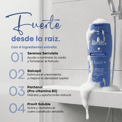 Anacastel Minoxidil 5% + Alostet Shampoo | Shampoo de Regalo