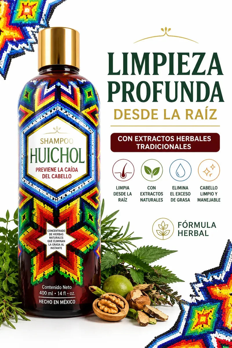 Huichol Shampoo Hair Loss | Shampoo Huichol Control Caida, 400 mL