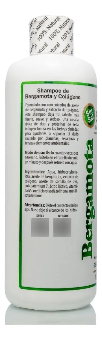 Incredible Bergamot & Collagen Shampoo | Bergamota y Colágeno, 950 ml