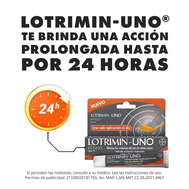 Antimicótico Lotrimin Uno Pie de Atleta, 20g